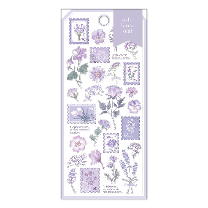Oshibana Clear Sticker Sheet - Lilac
