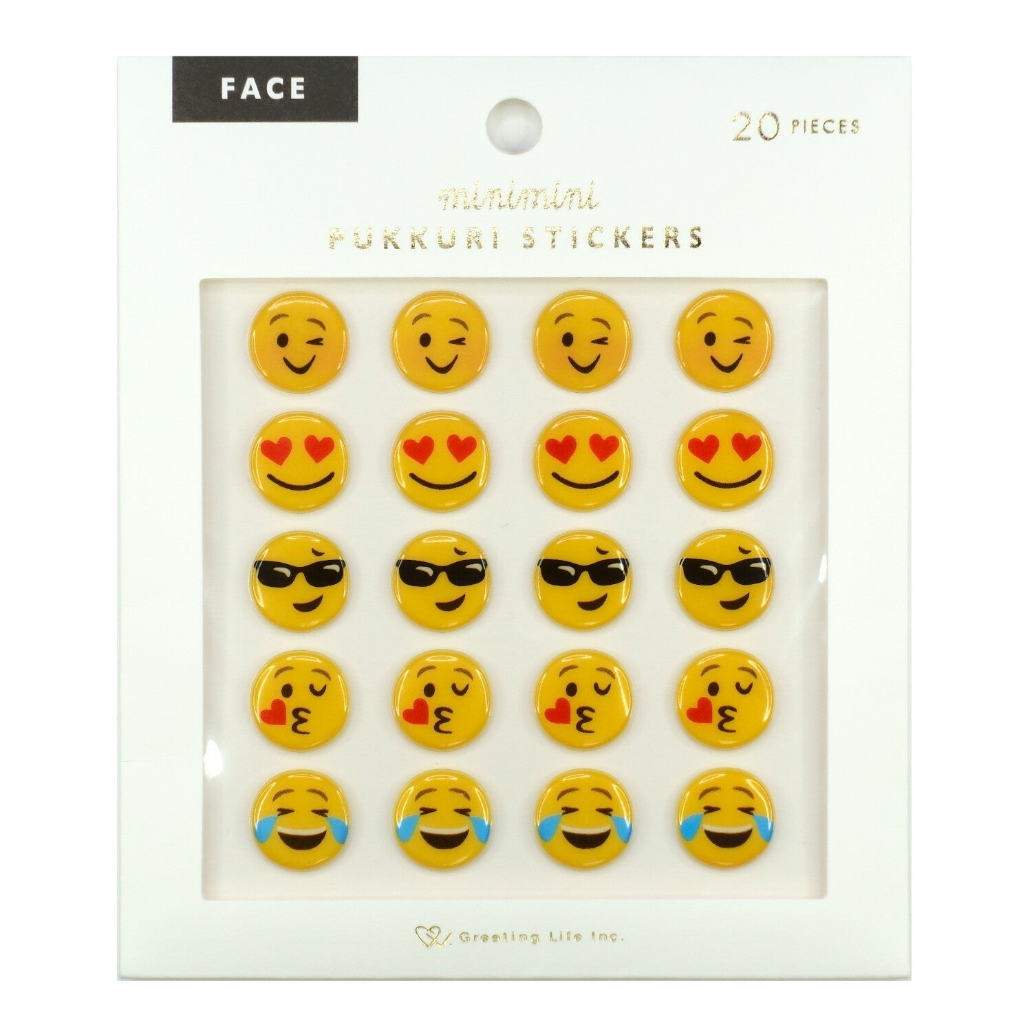 Emoticon face stickers