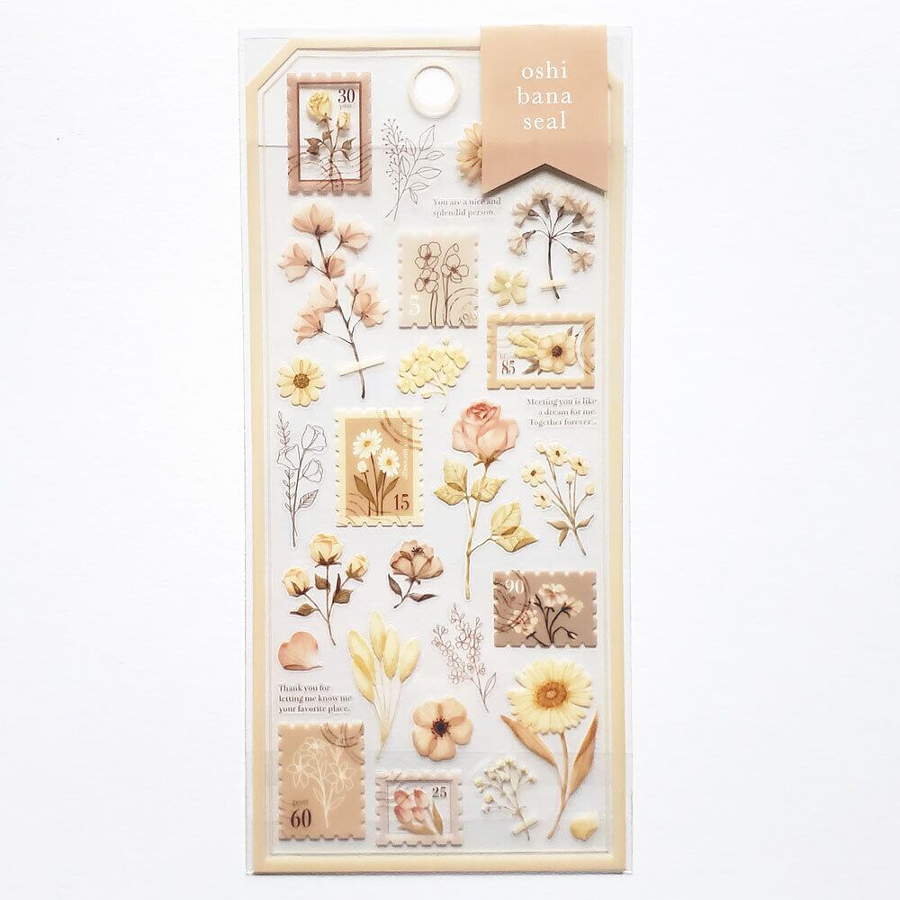 Oshibana Clear Sticker Sheet - Ivory
