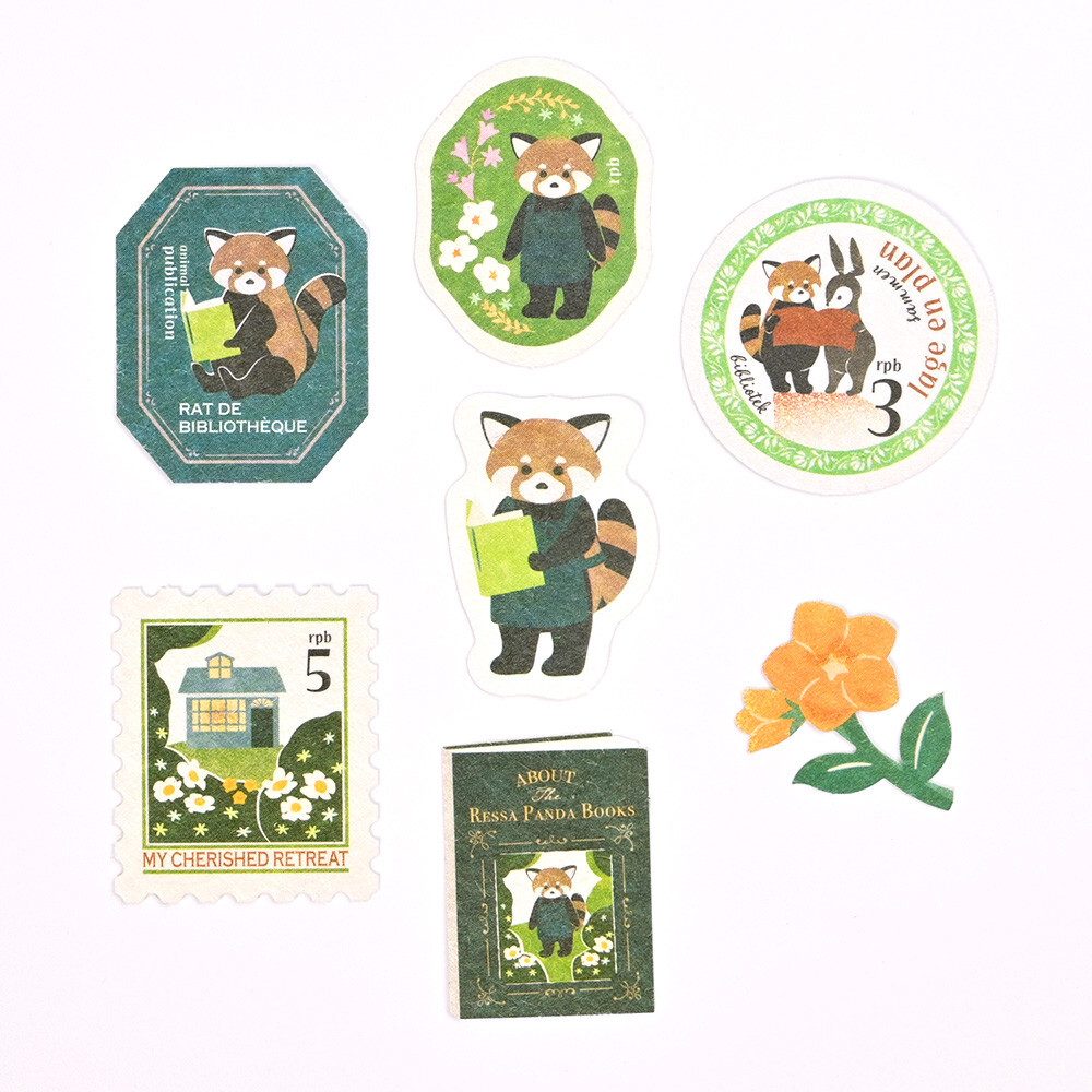 About The Ressa Red Panda Books 'Ressa' Matchbox Flake Stickers