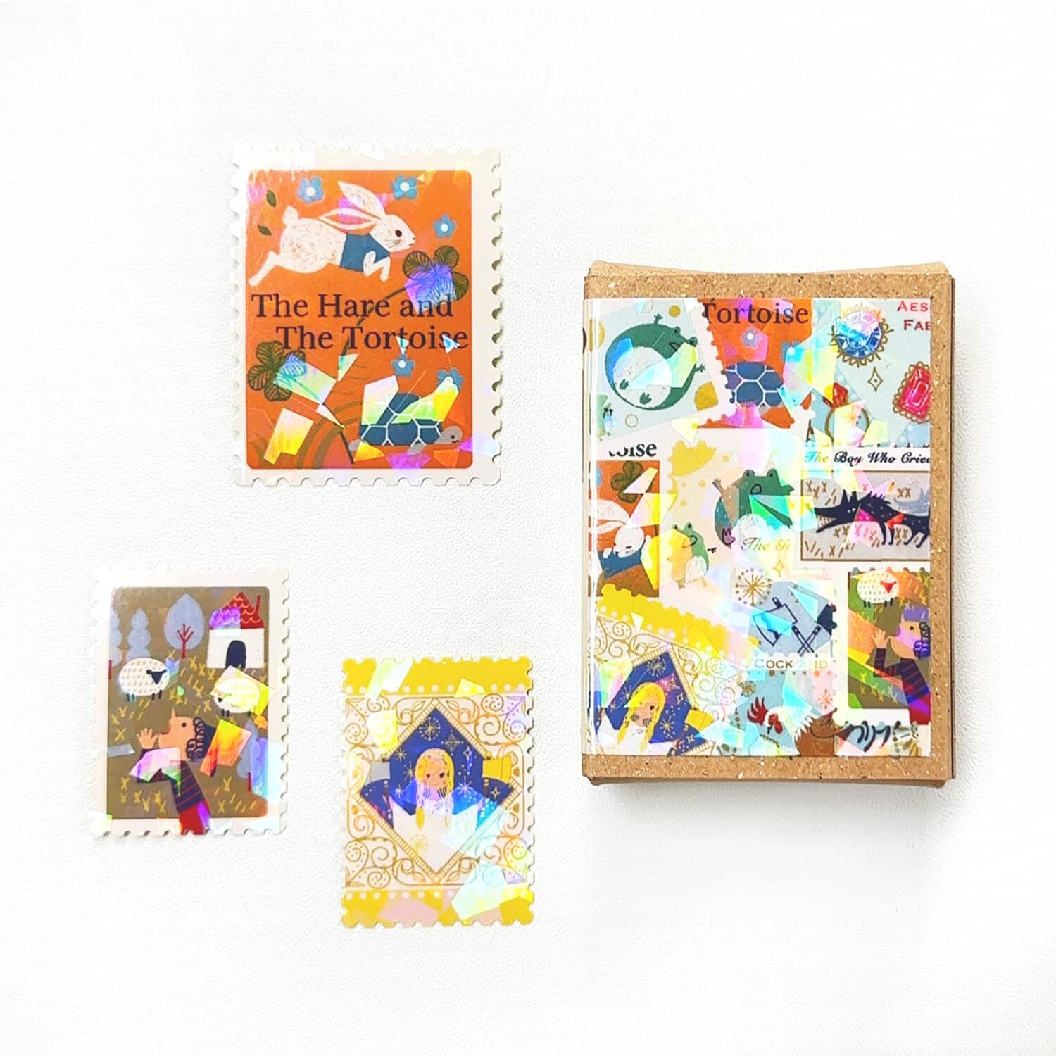 Aesop's Fables Kirapika matchbox flake stickers | Shinzi Katoh