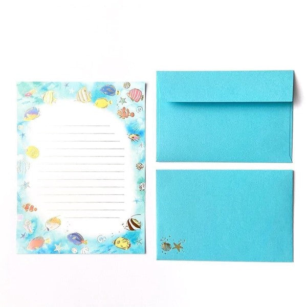 Aqua Fish 'Polite Letters' Letter Writing Set