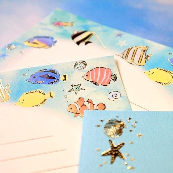 Aqua Fish 'Polite Letters' Letter Writing Set