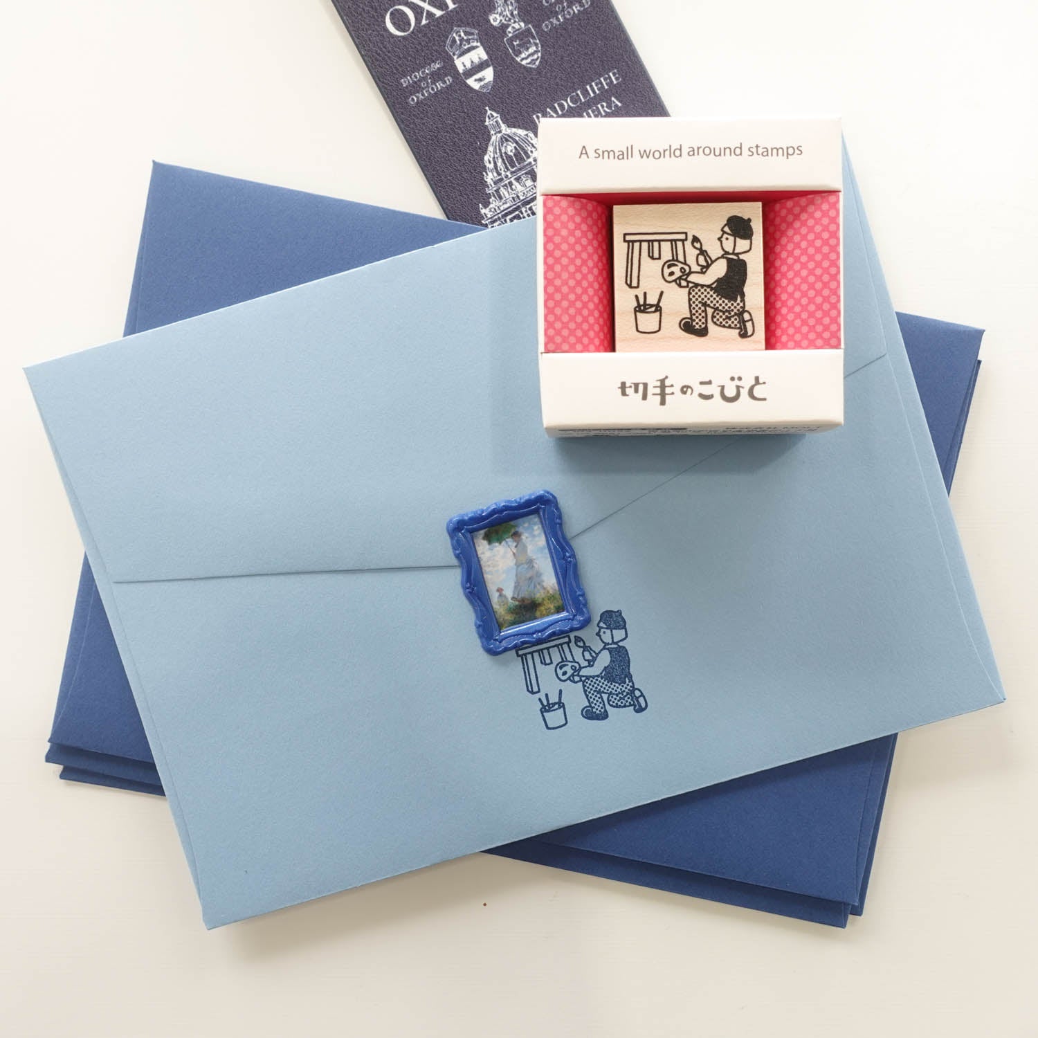 Artist Painting | A Small World Around Stamps | Kitte No Kobito | Rubber Stamp