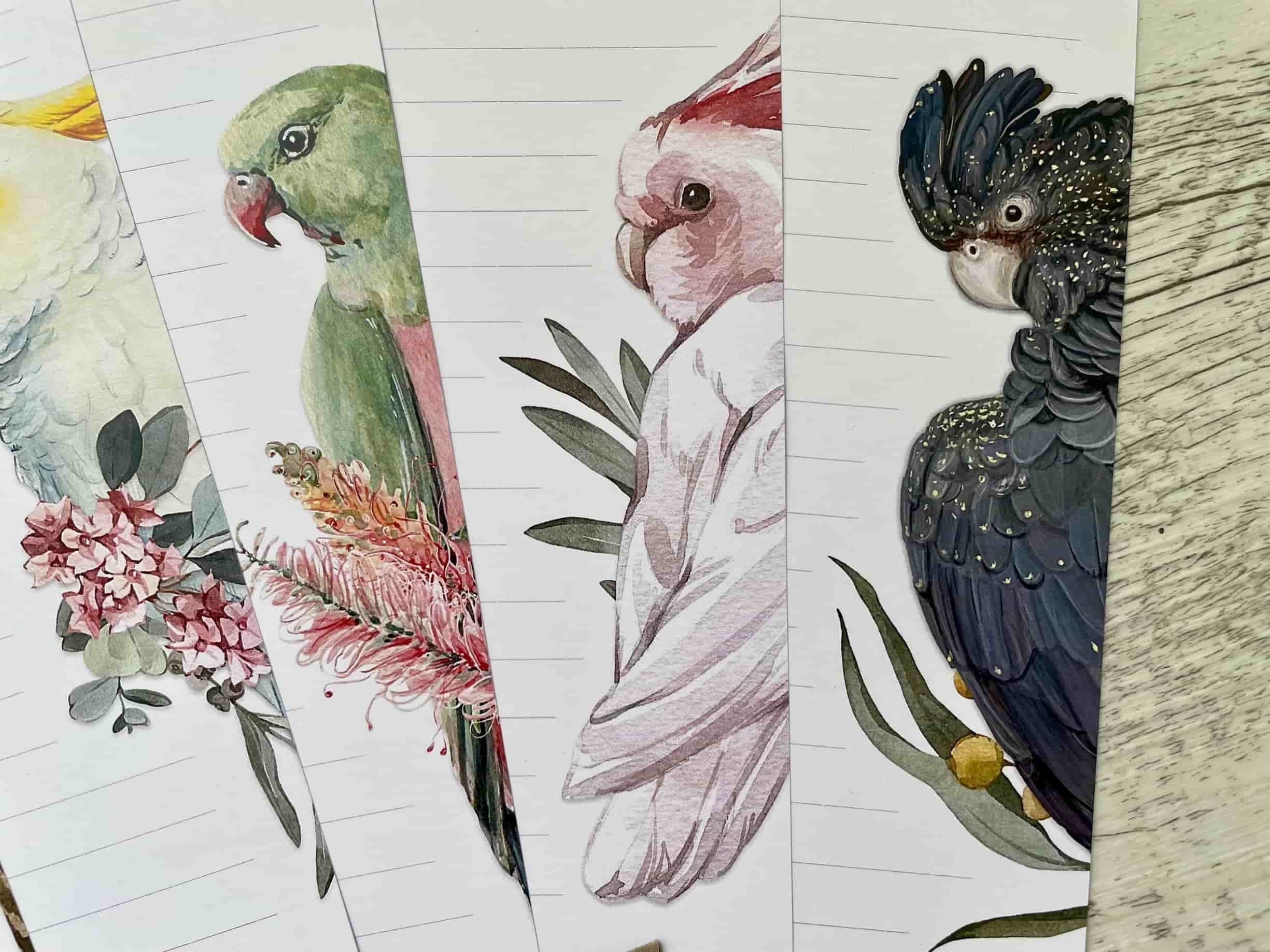 Australian Birds Profiles Letter Writing Set