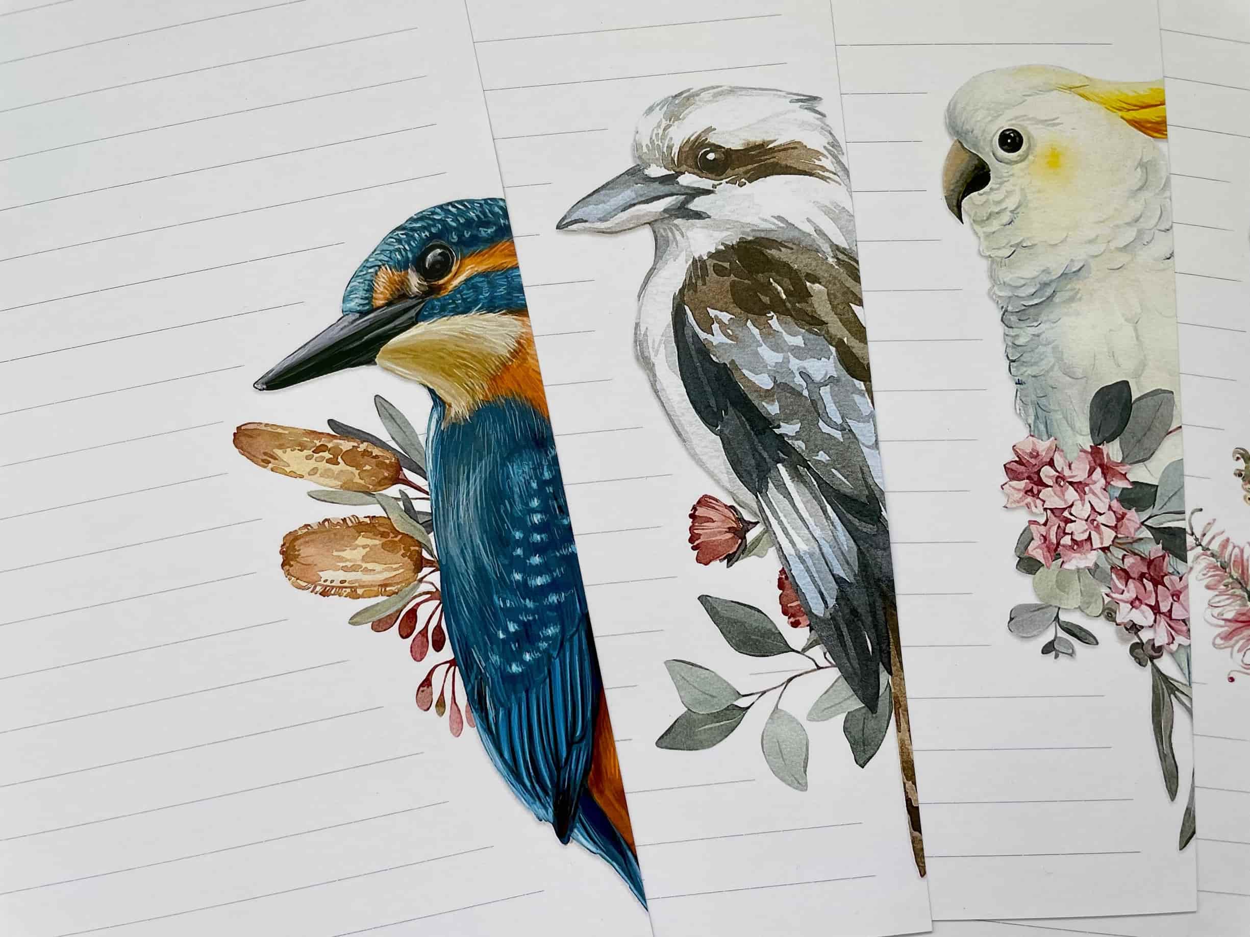 Australian Birds Profiles Letter Writing Set
