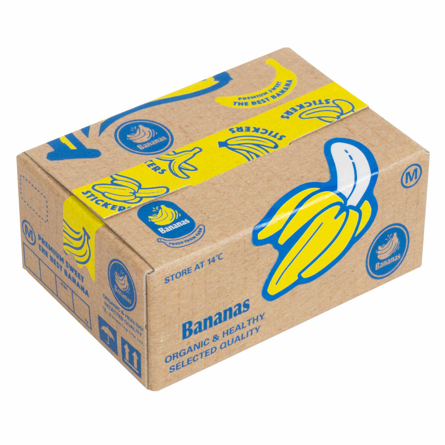 Bananas | Small Box of Flake Stickers | Haco Seal