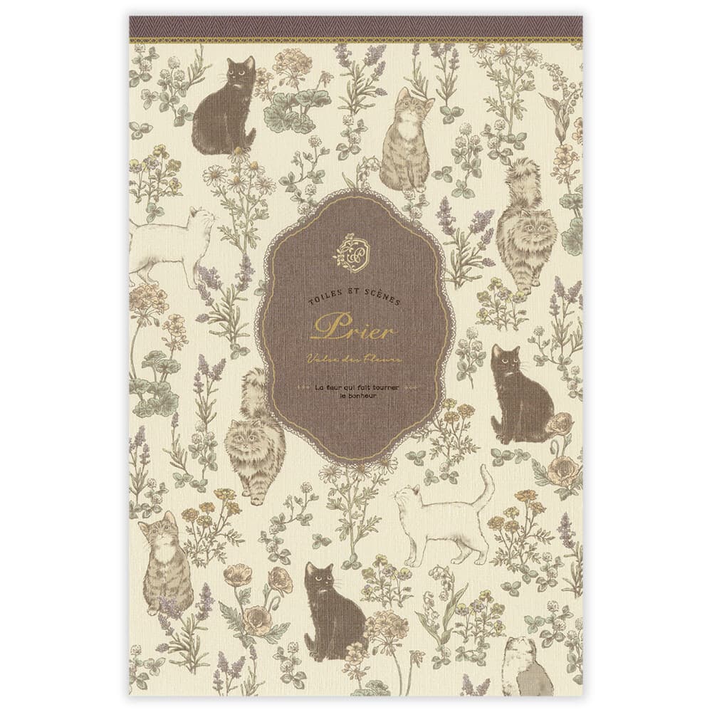 Black Cat Classic Elegance 'Prier Toiles Et Scenes' Letter Writing Pad