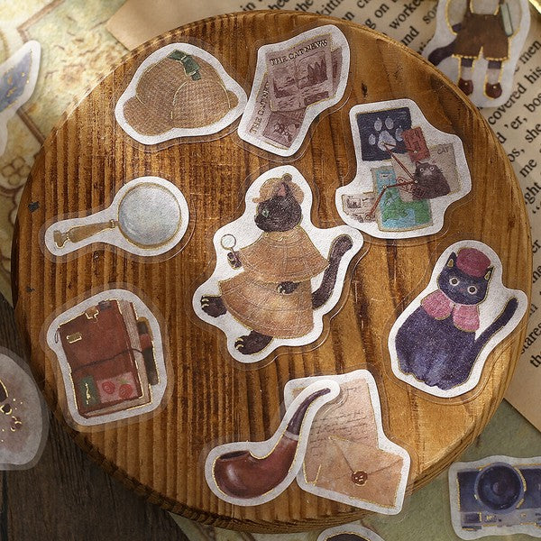 Black Cat Detective Agency | 'Shopping Arcade' Series | Planner Flake Stickers | BGM