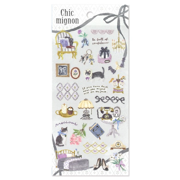 Black Cats & Furniture 'Chic Mignon' Stickers Sheet