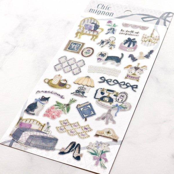 Black Cats & Furniture 'Chic Mignon' Stickers Sheet