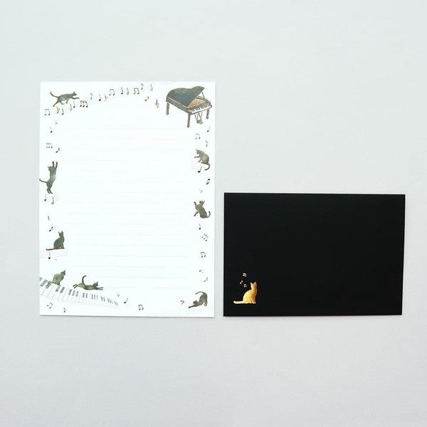 Black Cats & Music 'Polite Letters' Letter Writing Set