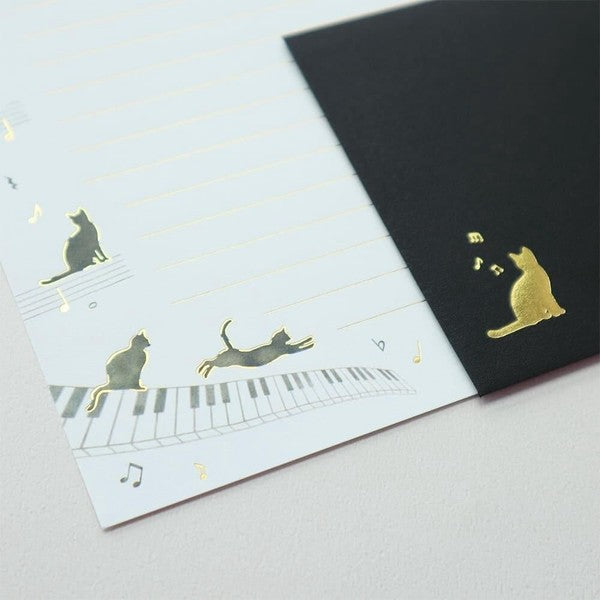 Black Cats & Music 'Polite Letters' Letter Writing Set