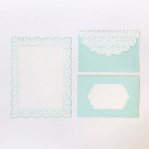 Blue Lace  Coleur Claire Arabesque Letter Writing Set