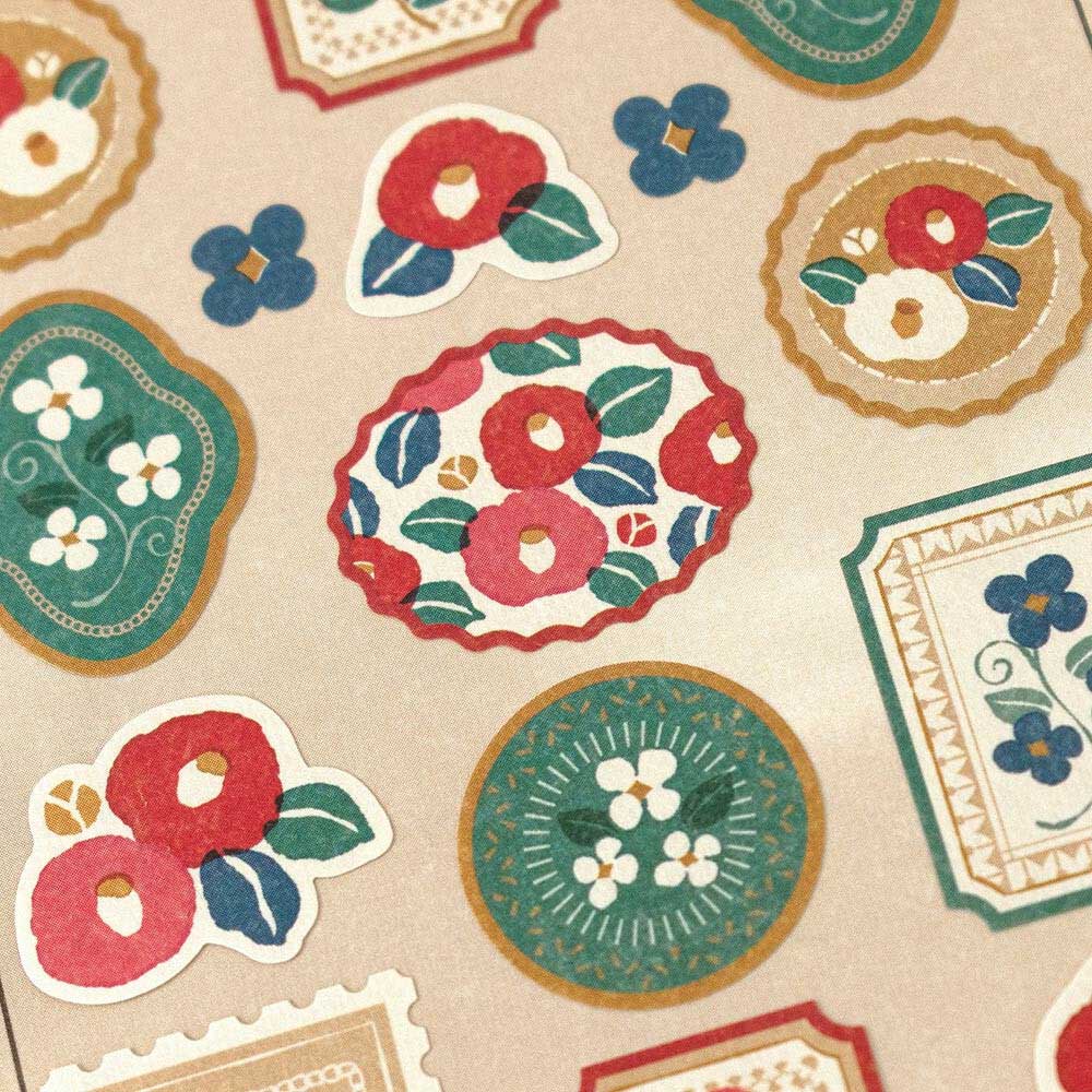 Camellia Sticker Seals | 'Wanowa' Series | Stickers Sheet