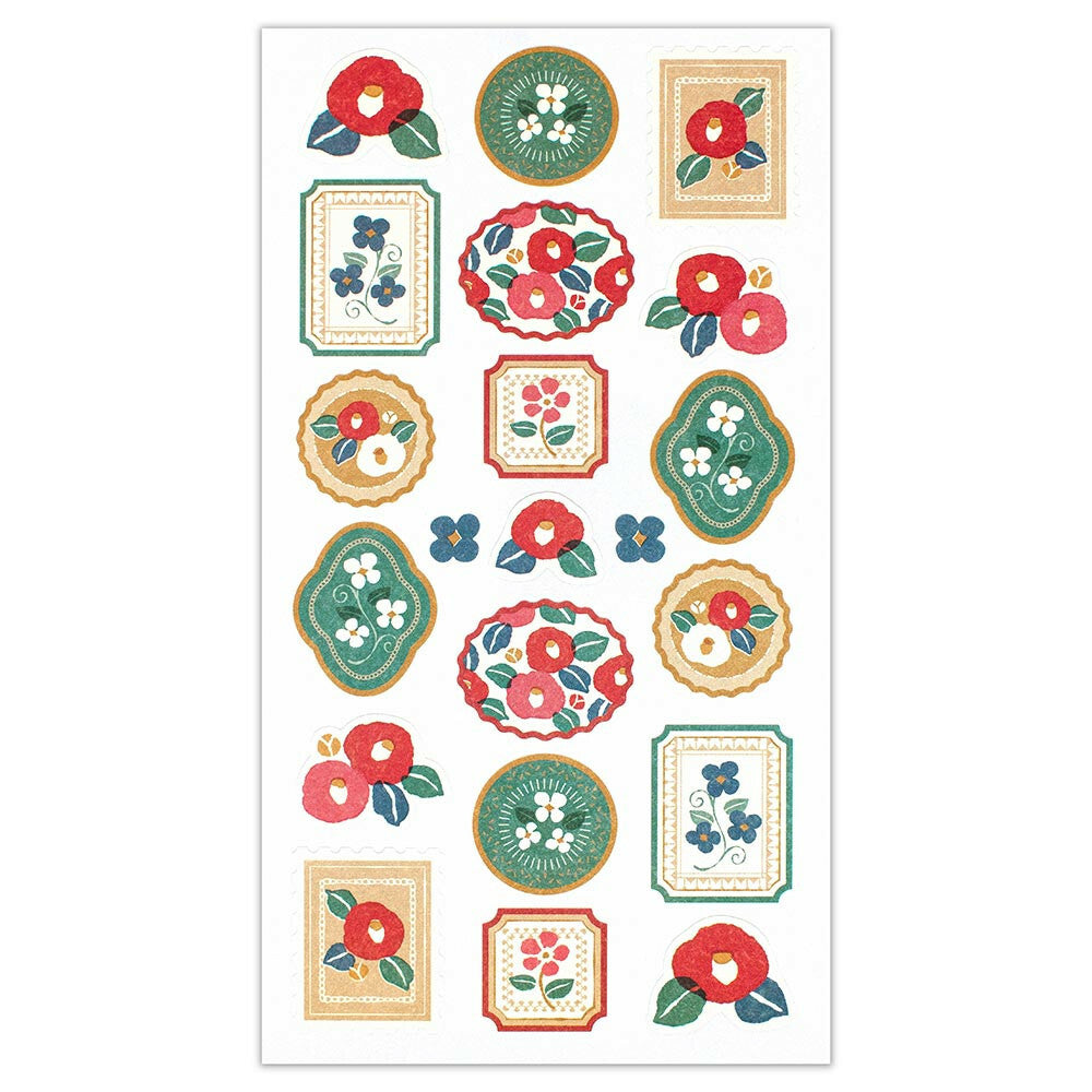 Camellia Sticker Seals | 'Wanowa' Series | Stickers Sheet