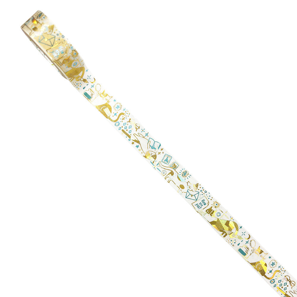 Cat Reading Letters | Kirapika Hoshiakari | Washi Tape