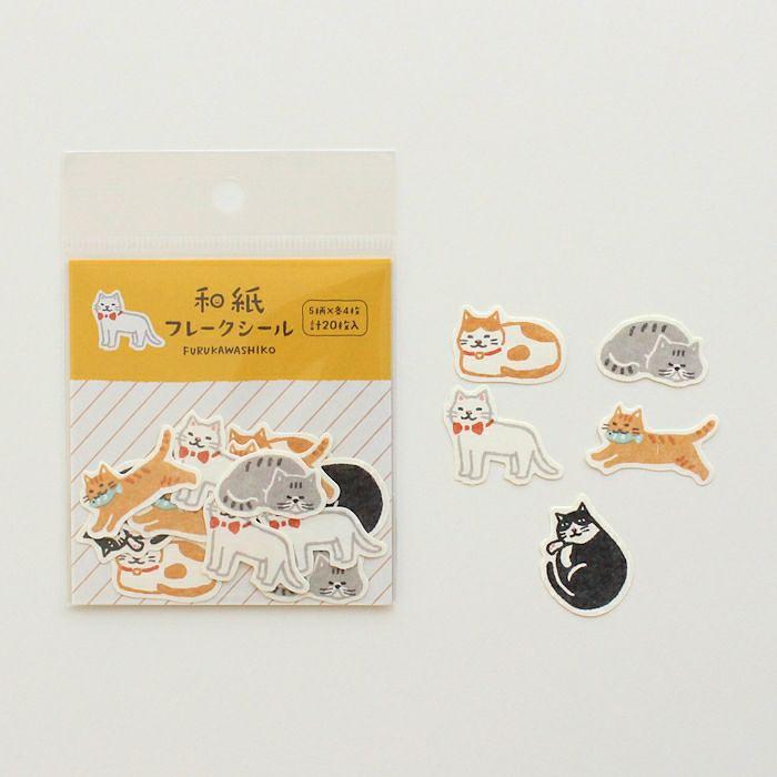 Cats  Flake Stickers  Furukawashiko