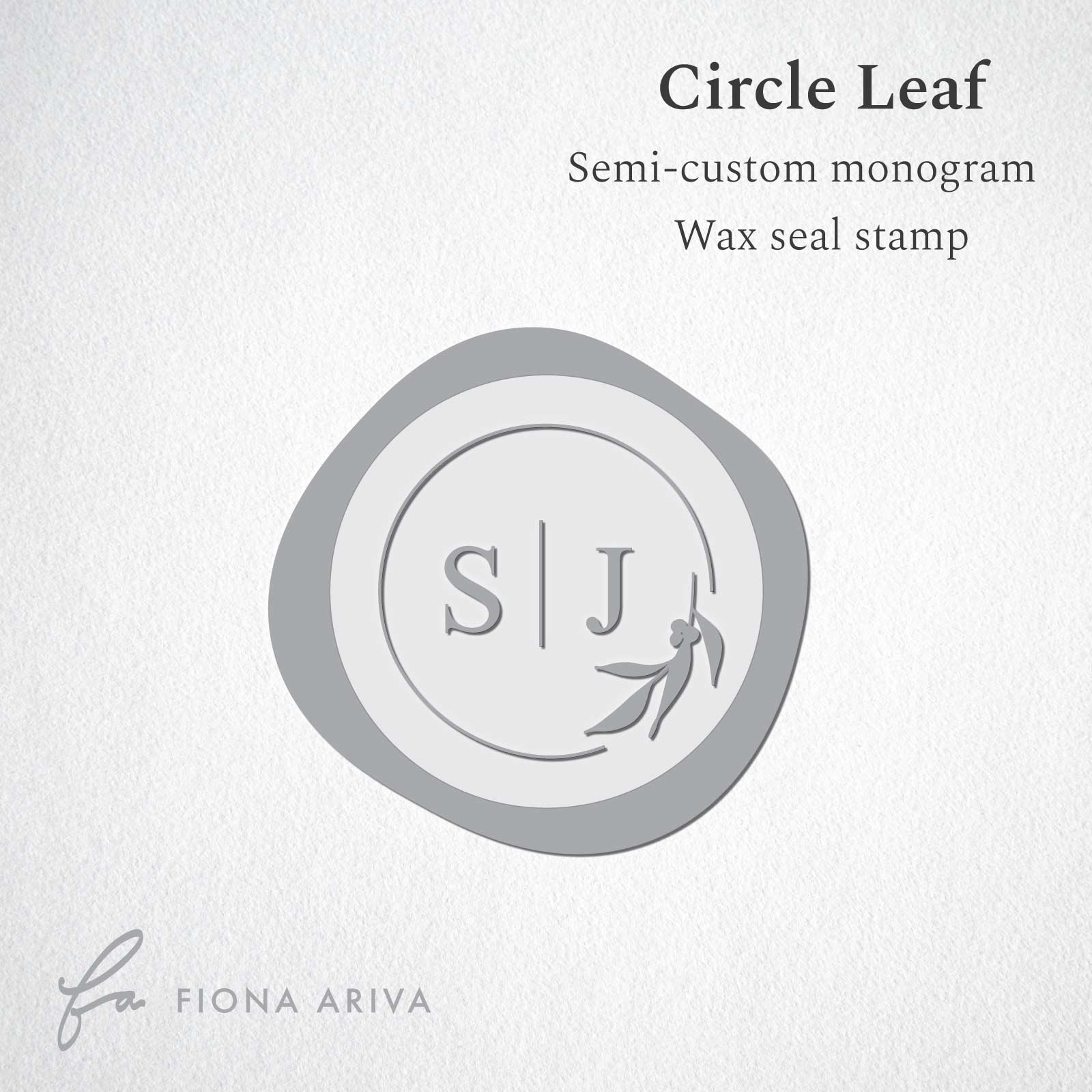 circle leaf custom initials personalised wedding wax seal stamp or kit australia