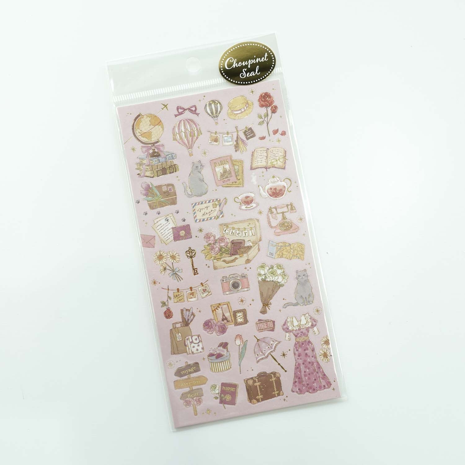 Classical Voyage  Pink 'Choupinet Seal' Sticker Sheet