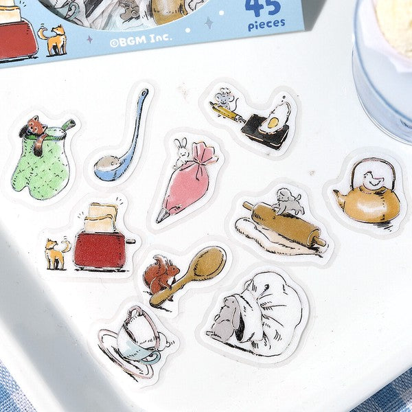 Cooking  Mini Animals  Planner Flake Stickers  BGM