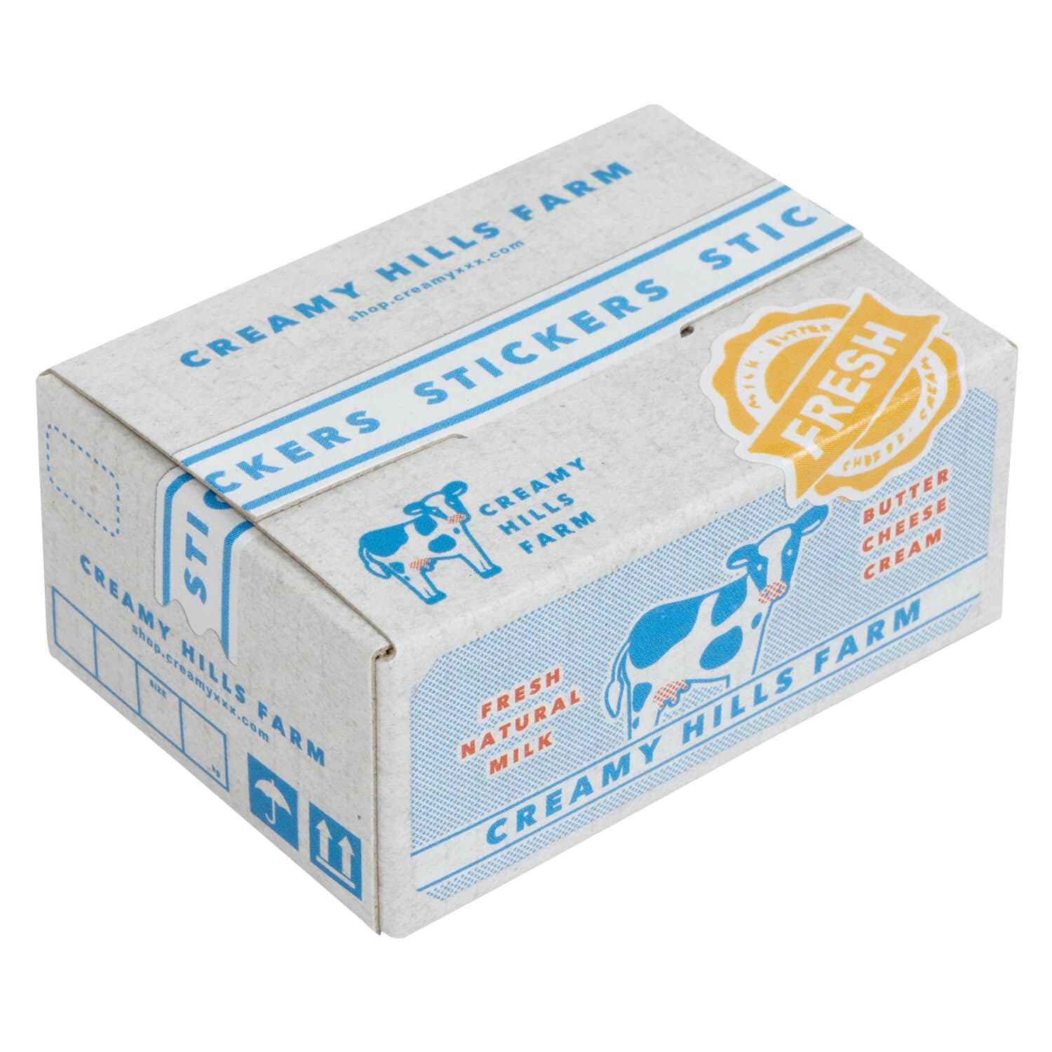 Creamy Hills Farm Milk Cheese | Small Box of Flake Stickers | Haco Seal