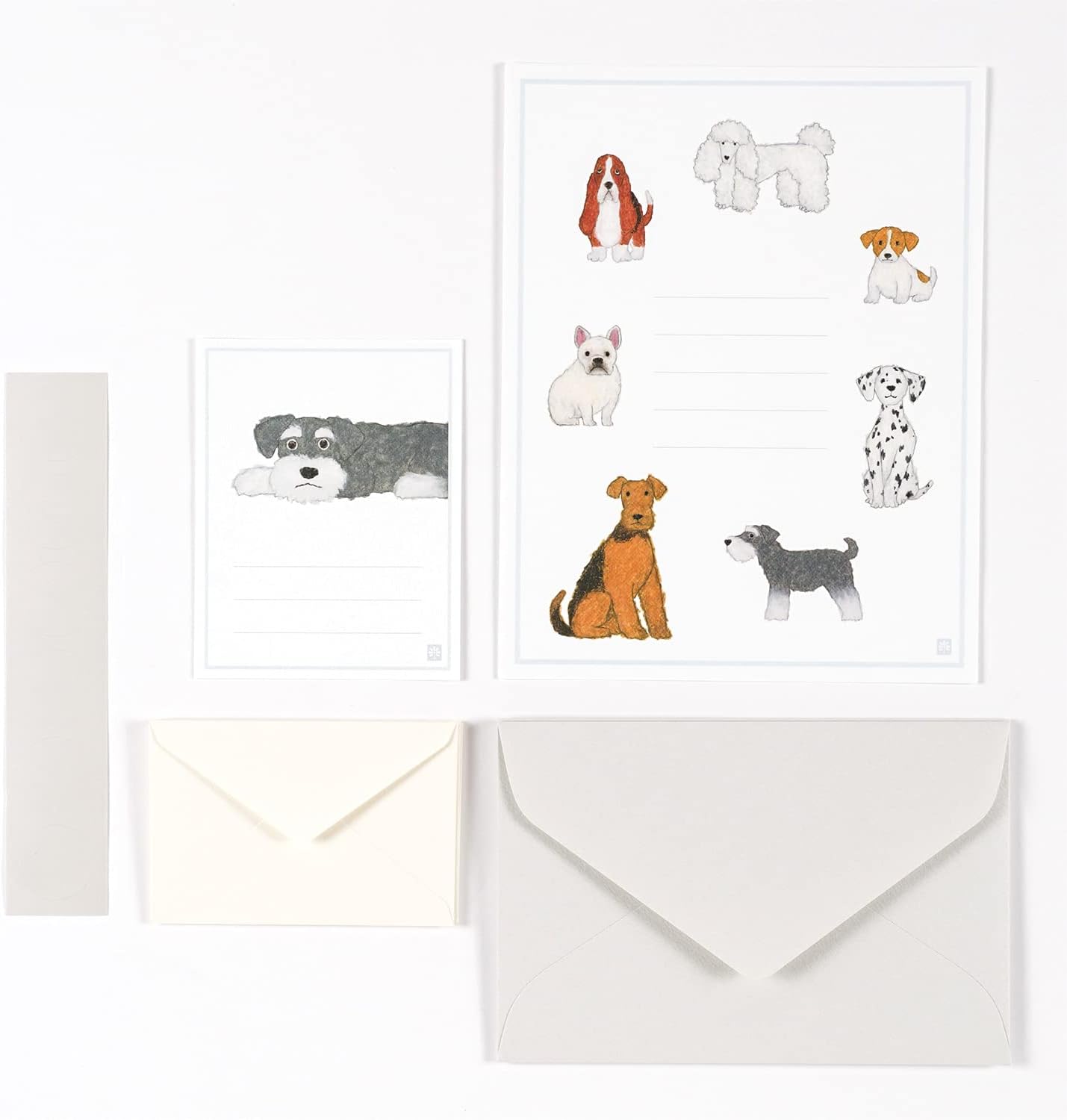 Dogs letter writing set lined paper illustrations different dog breeds stationery australia