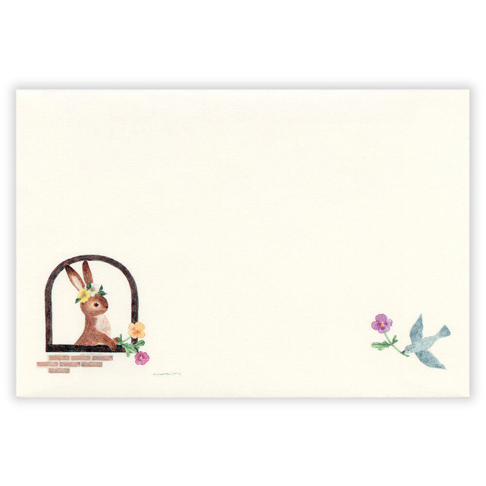 Envelopes [4-pack] | A Rabbit With A Floral Ornament 'Ressa'