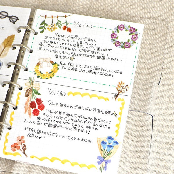 Flower Wreath 'Heart Flutter' Stickers Sheet