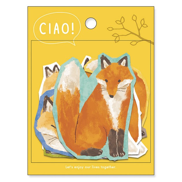 Fox 'Ciao' Flake Stickers | Mind Wave