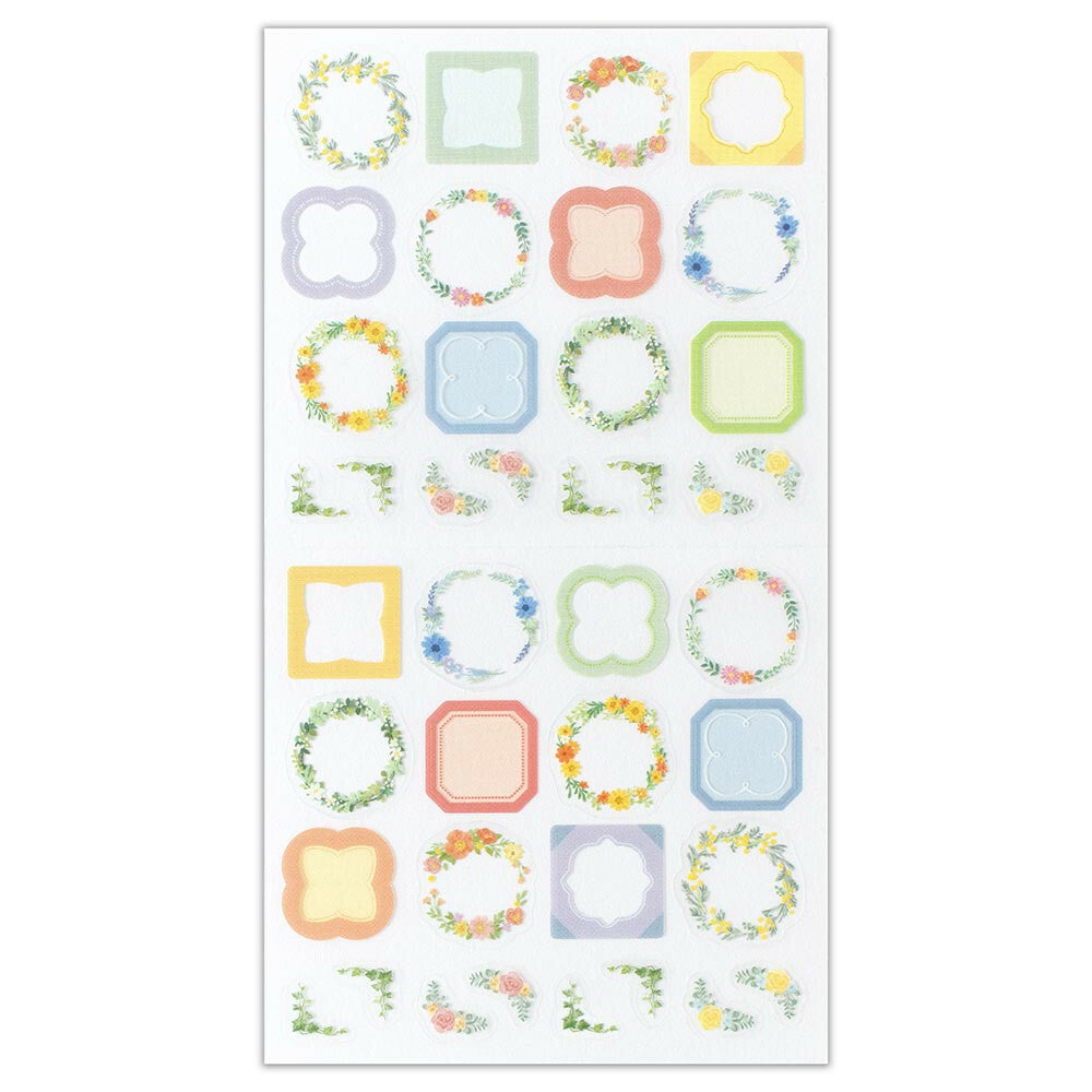 Frames & Plant Wreath Notebook Planner Stickers Sheet