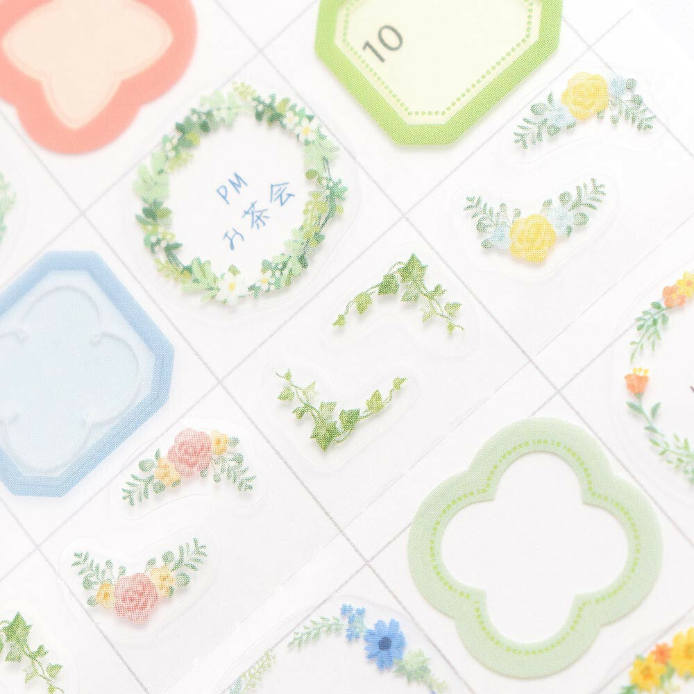 Frames & Plant Wreath Notebook Planner Stickers Sheet