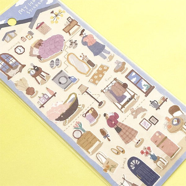 Getting Dressed Changing Time | 'My Home' Series | Stickers Sheet