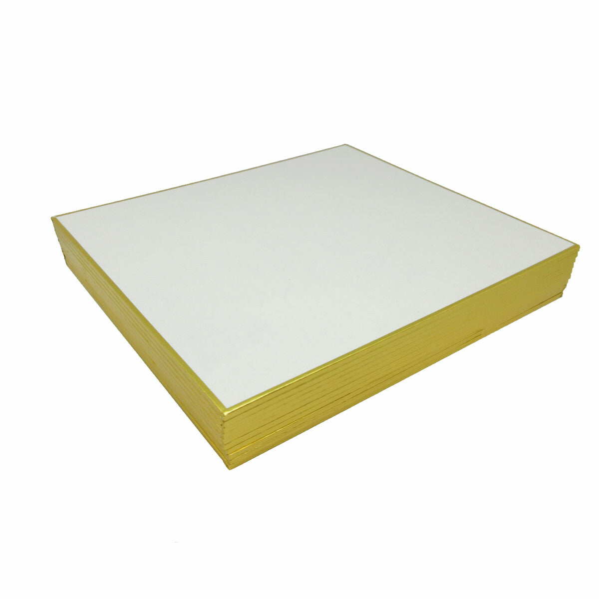 Gold Edge Blank Japanese Shikishi Board 10pcs (12x13.5cm)