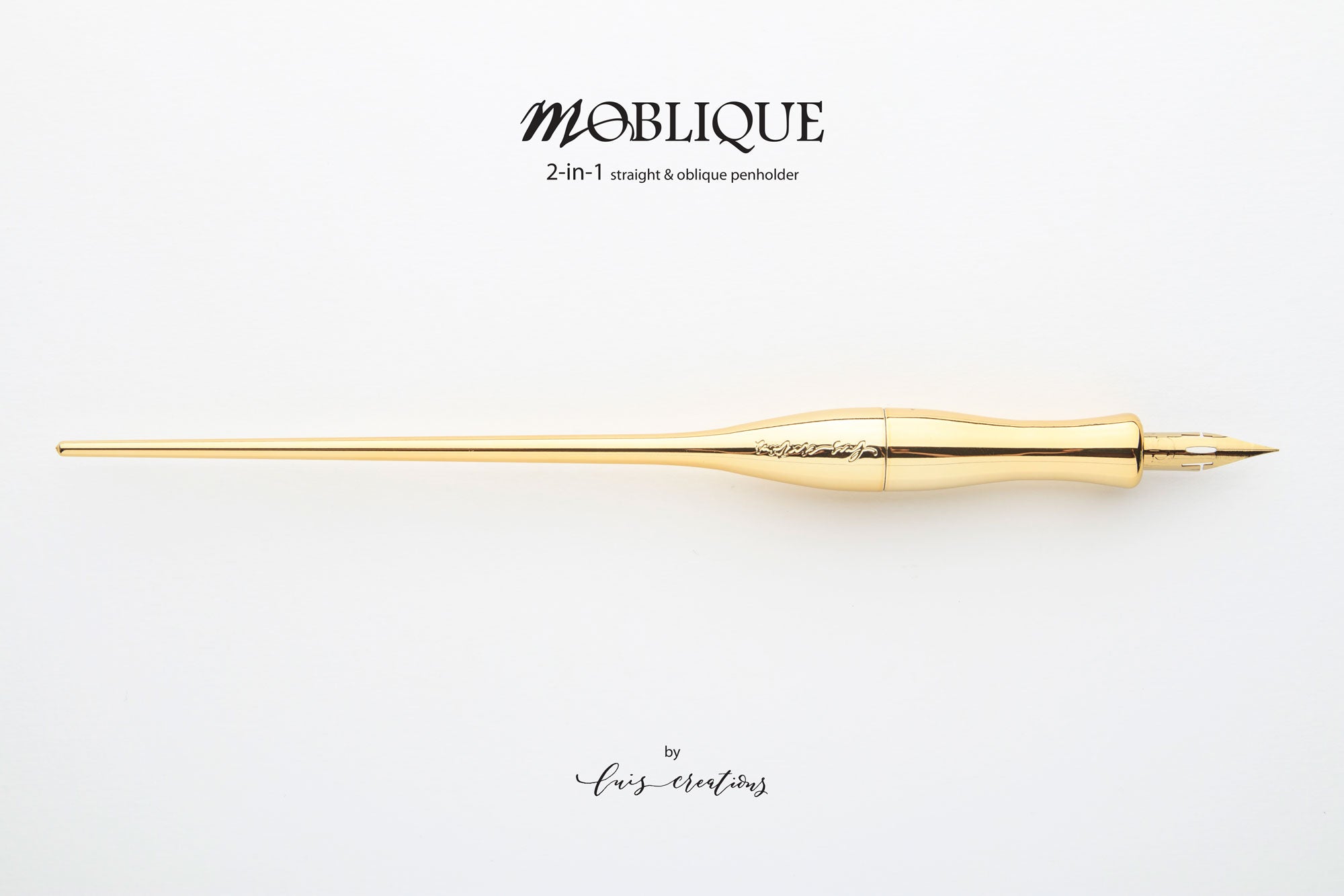 Moblique Gold Calligraphy 2-in-1 Oblique Penholder Luis Creations Golden Sunshine