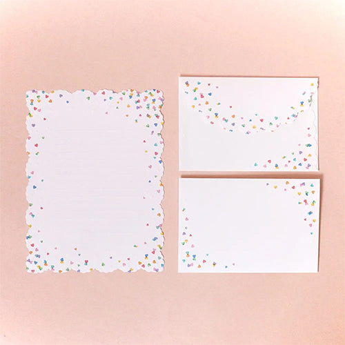 Heart Shower Coleur Claire Arabesque Letter Writing Set