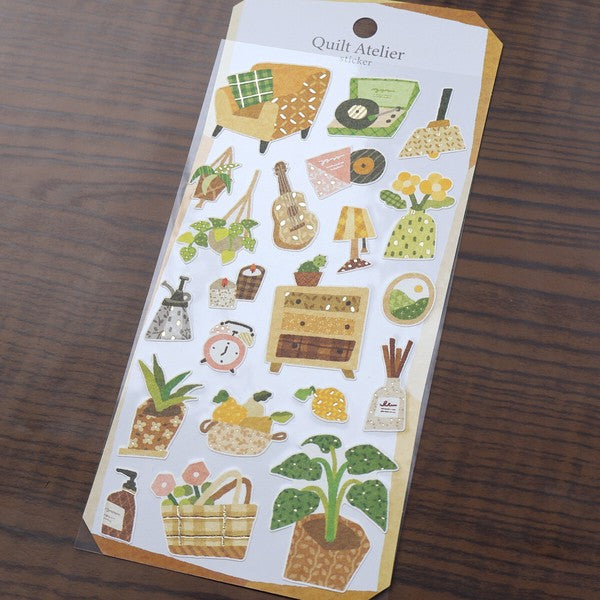 Houseplants Favorite Room 'Quilt Atelier' Stickers Sheet