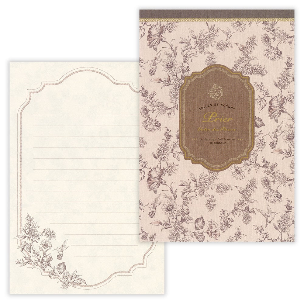 Hummingbird Classic Elegance 'Prier Toiles Et Scenes' Letter Writing Pad