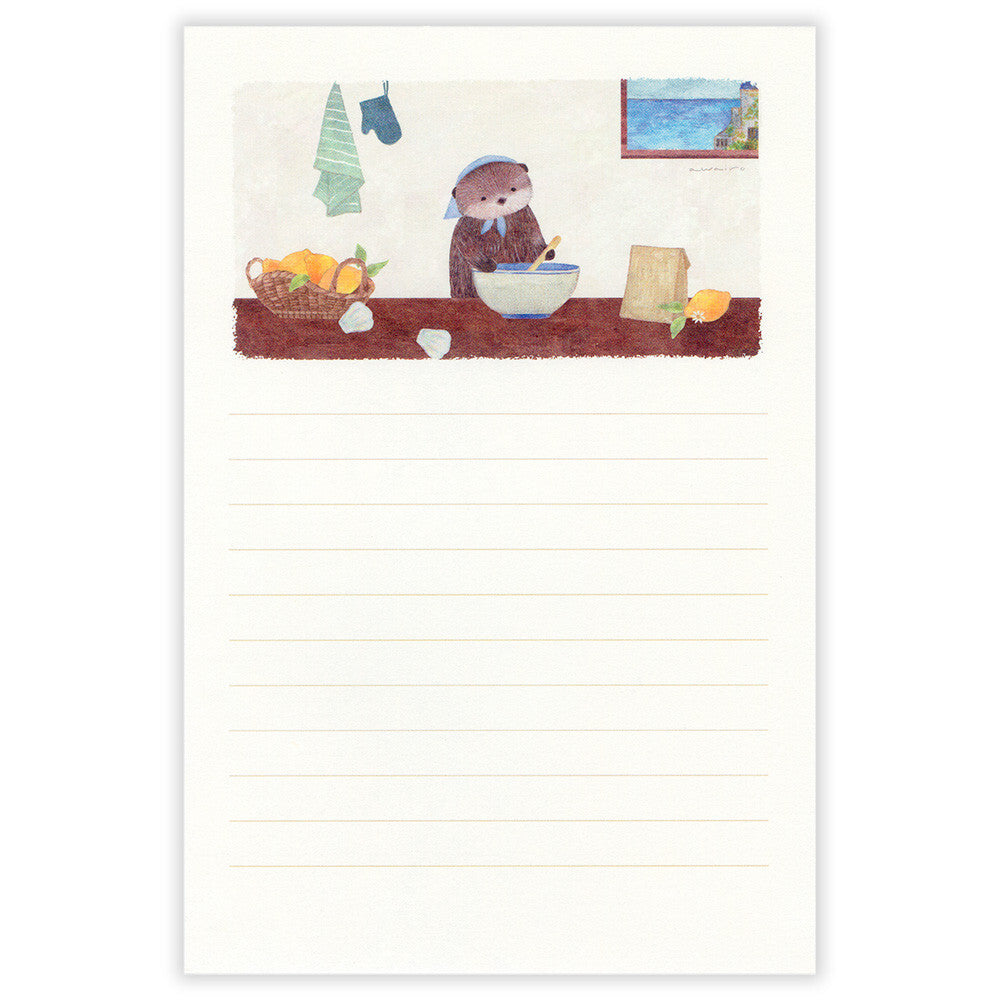 Letter Writing Pad | A Sea Otter And Shell Madeleines 'Ressa'