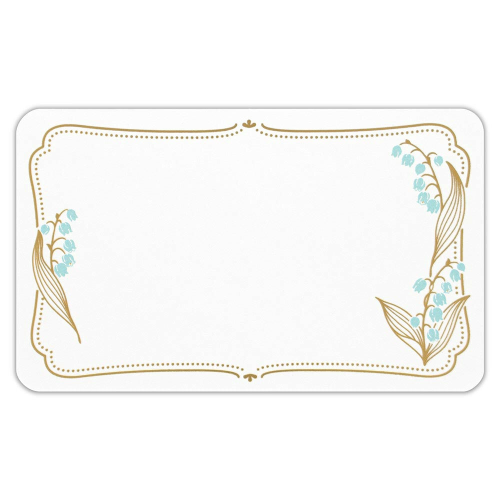 Lily of the Valley Framed Gold Foiled Mini Message Card Set