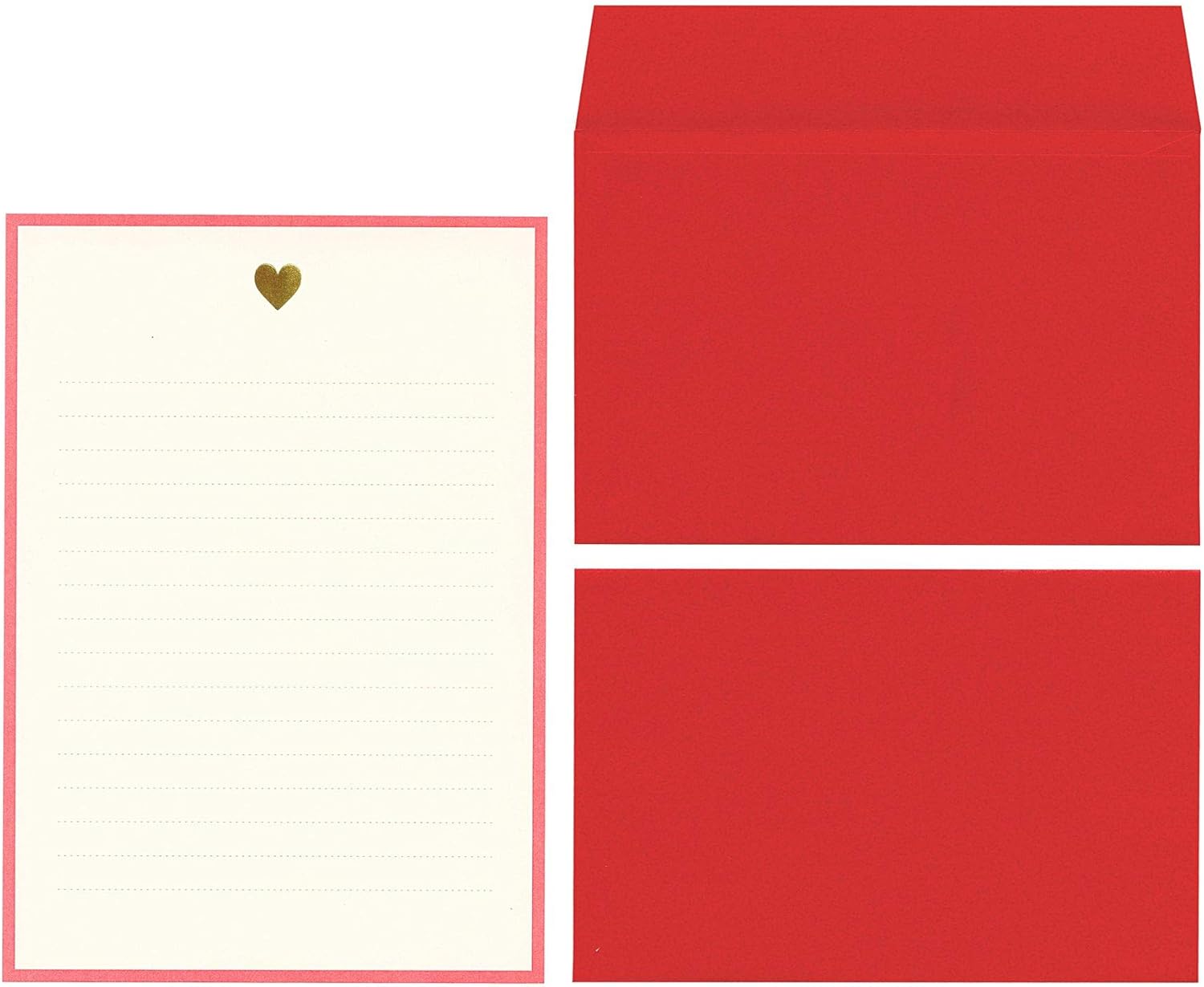 Love Heart letter writing set gold foil simple minimal fiona ariva australia