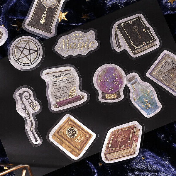 Magic Antiquarian Bookstore | 'Shopping Arcade' Series | Planner Flake Stickers | BGM