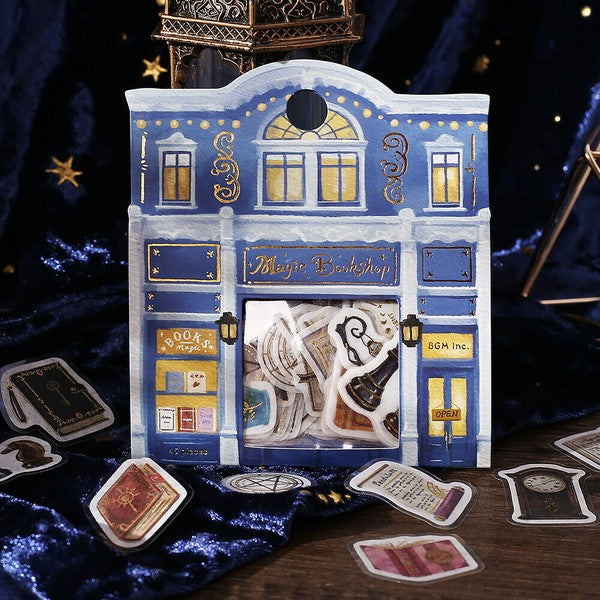 Magic Antiquarian Bookstore | 'Shopping Arcade' Series | Planner Flake Stickers | BGM