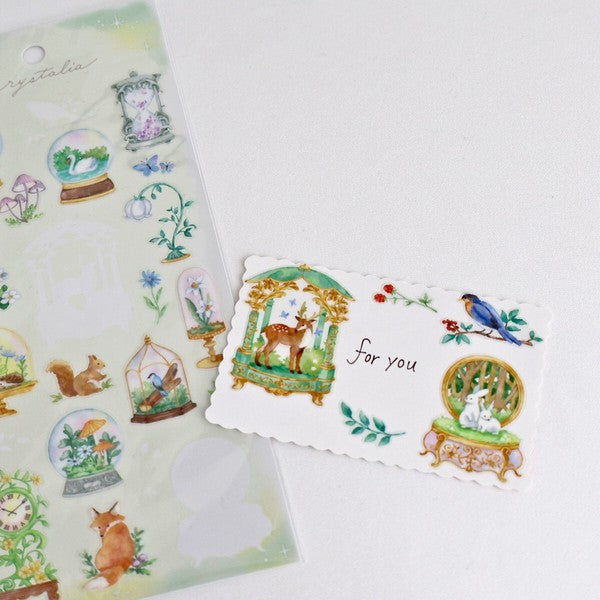 Magical Forest Dome Terrarium 'Crystalia' Stickers Sheet