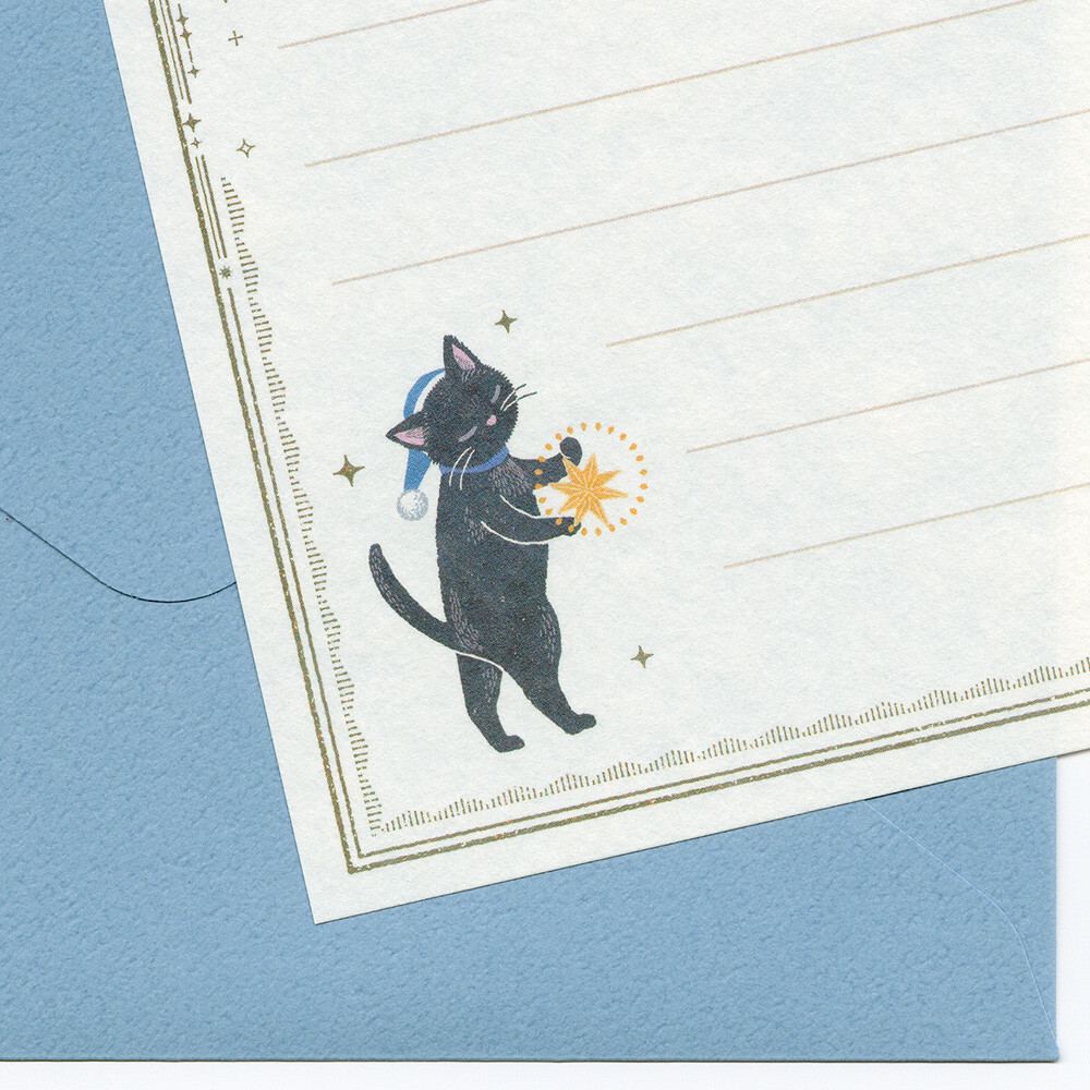 Mini Letter Writing Set | A Story Of The Cat Who Stays Up Late 'Ressa'