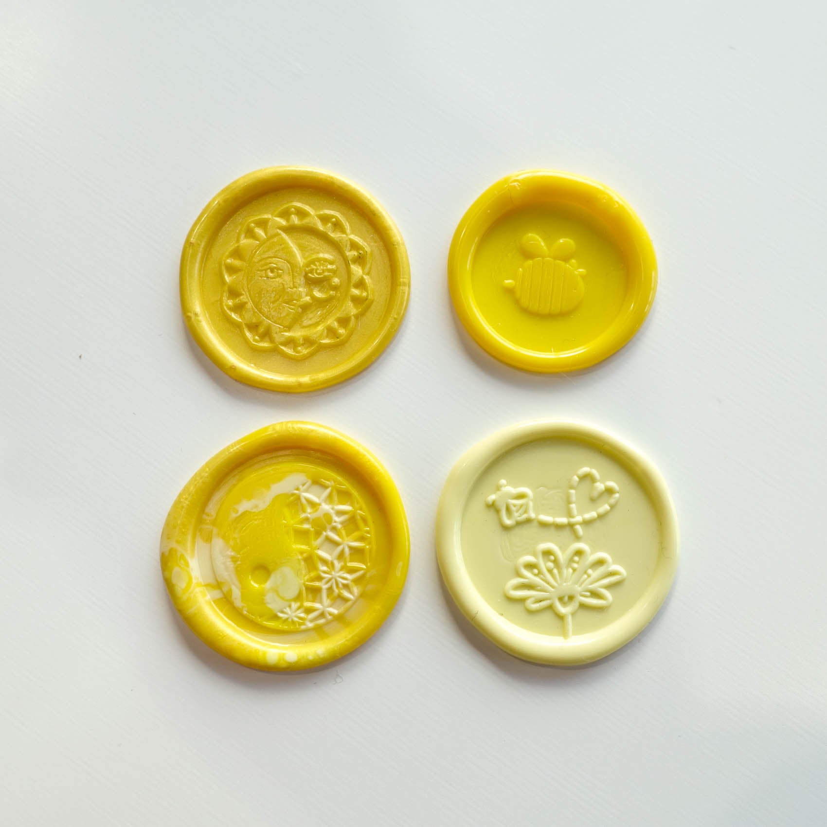 yellow wax seal beads fiona ariva australia colour mix