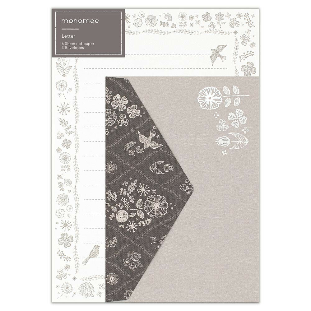 Monomee Monochrome Botanica Letter Writing Set