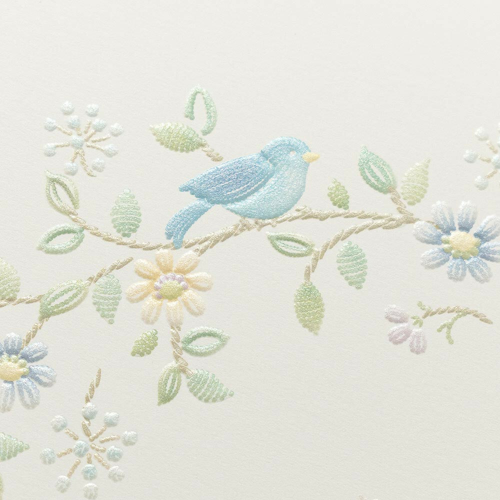 Morning Birds 'Prier Broderie' Pearlescent Embossed Luxurious Letter Writing Pad