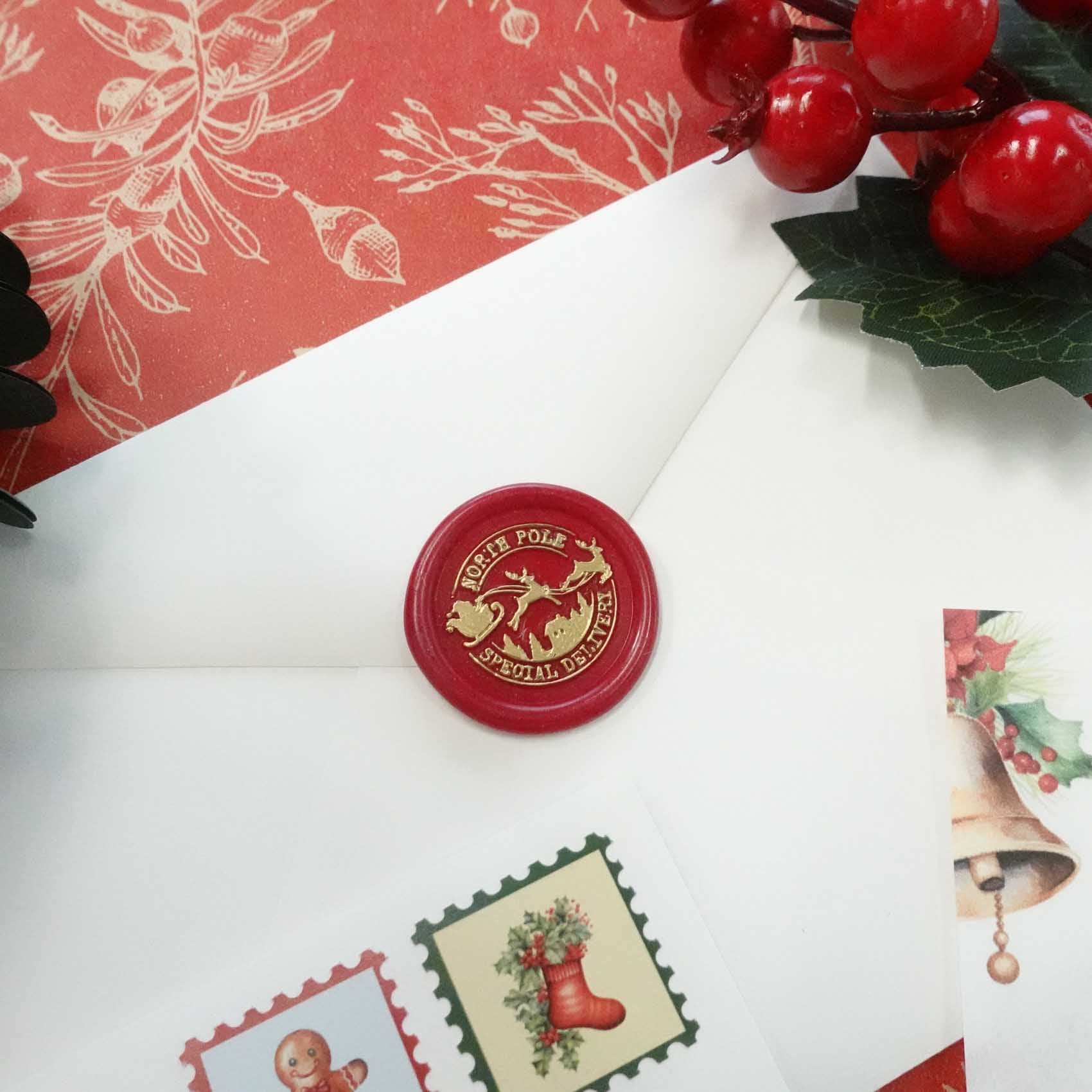 north pole special delivery christmas wax seal stamp fiona ariva australia