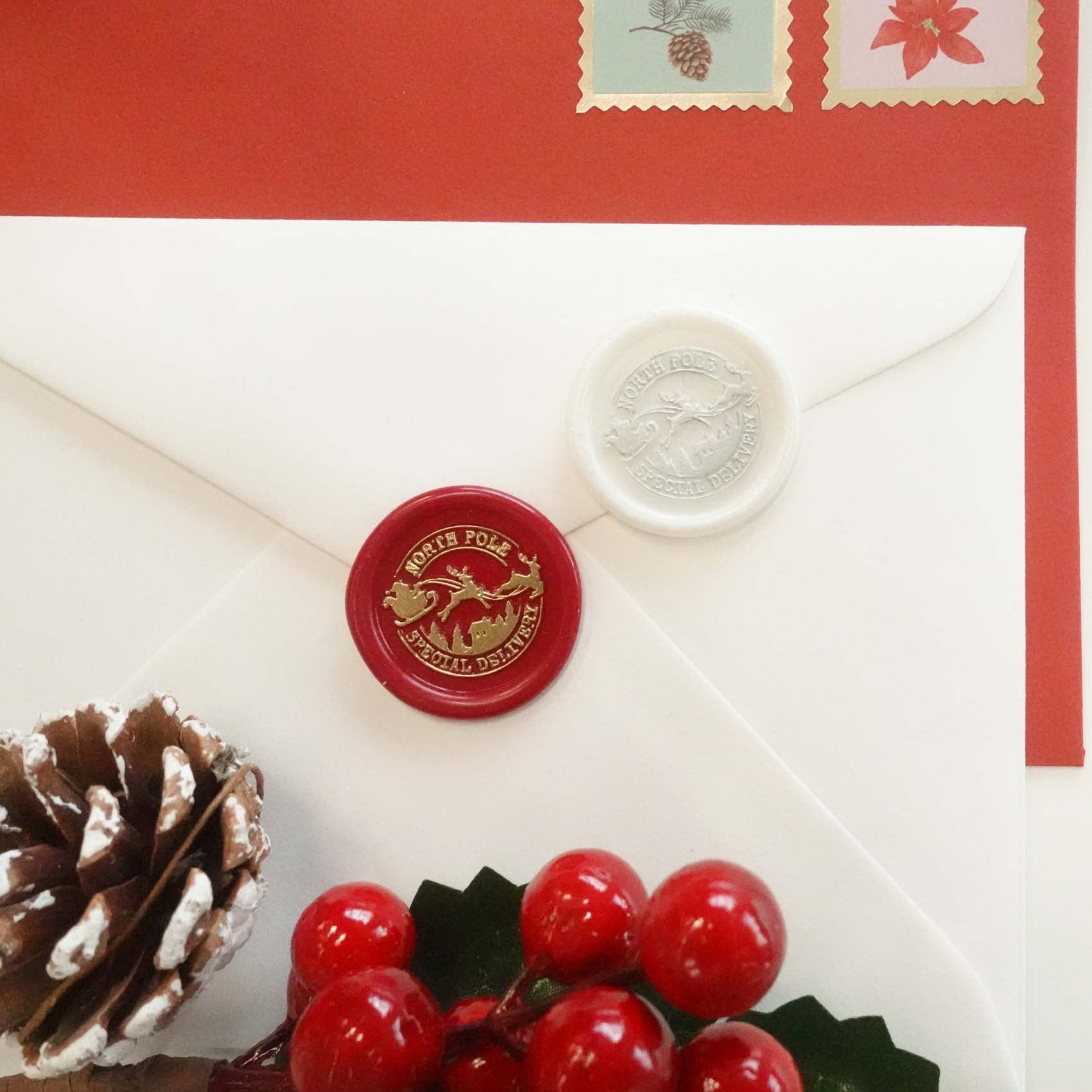 north pole special delivery christmas wax seal stamp fiona ariva australia